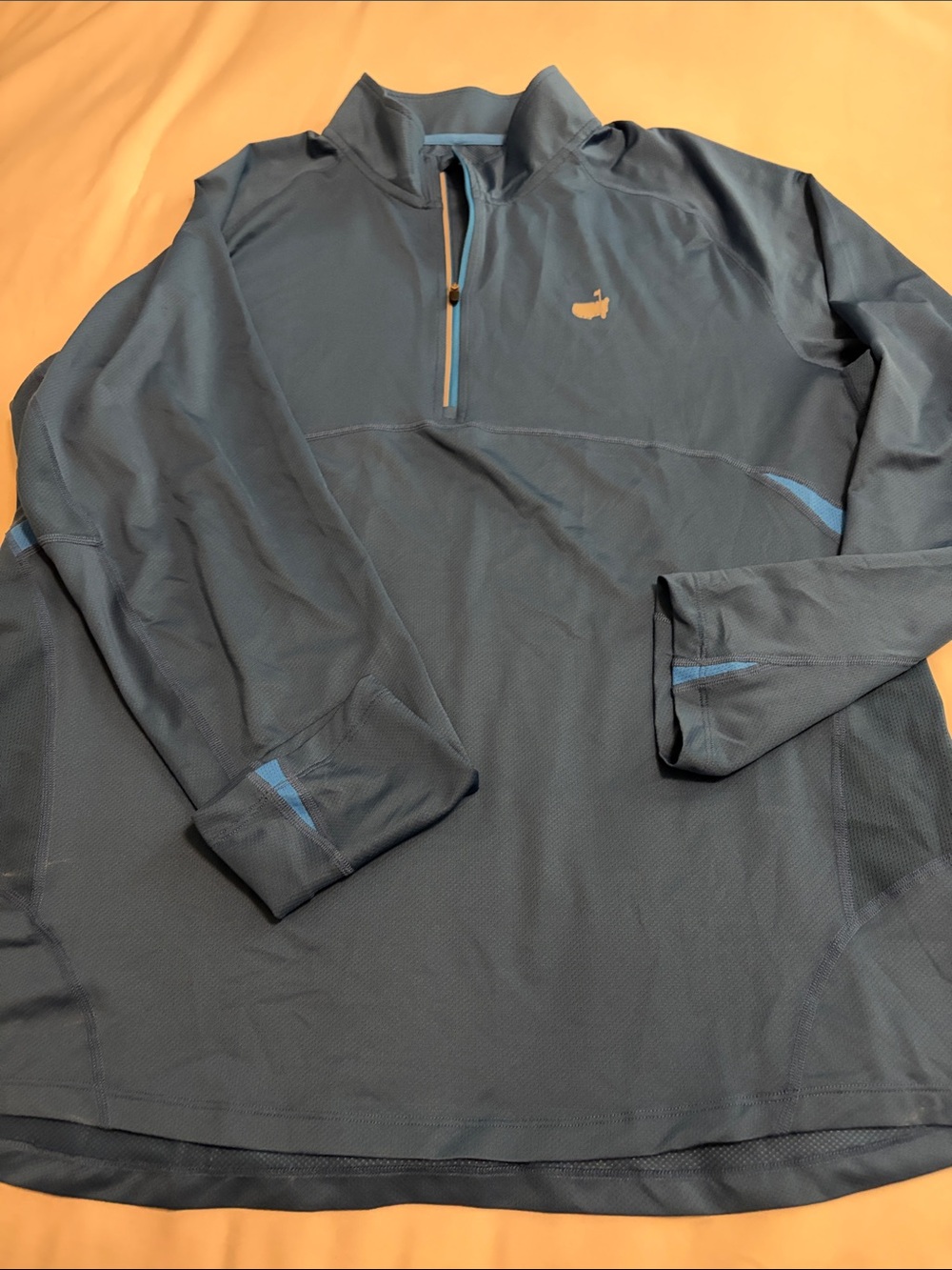 Masters Blue Long-Sleeve Quarter-Zip Pullover with Light Blue Accents